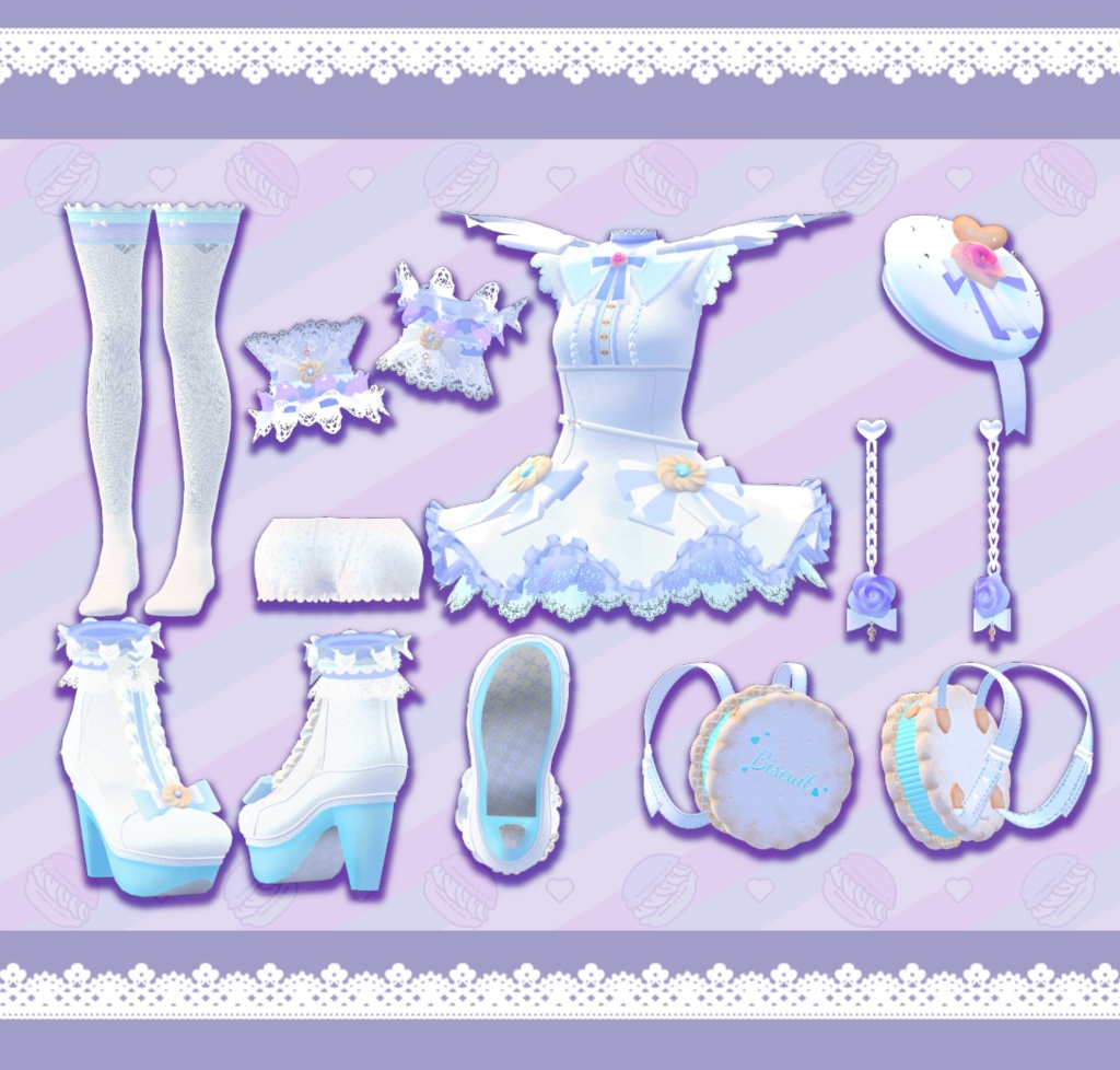 Sweets Lolita衣装【 for Chu!n❤ 】7アバター対応 #OTt23_3D