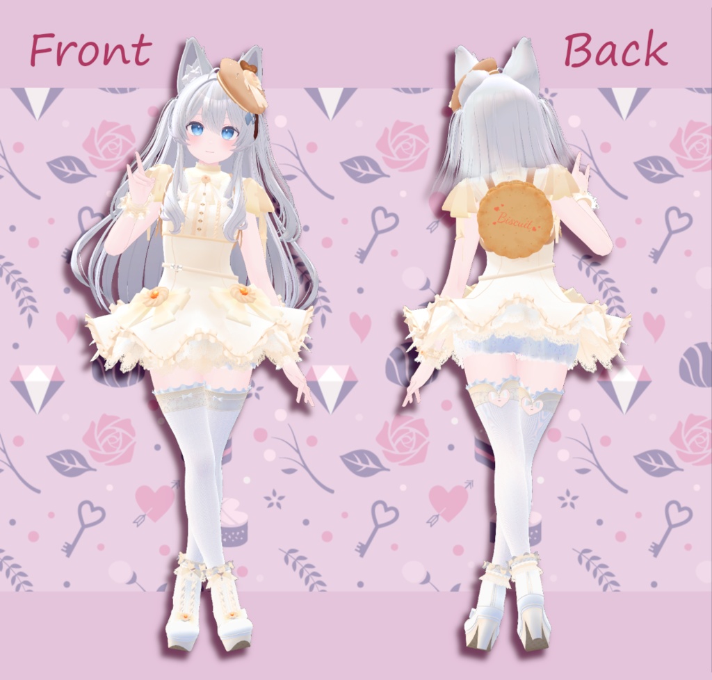 Sweets Lolita衣装【 for Chu!n❤ 】7アバター対応 #OTt23_3D