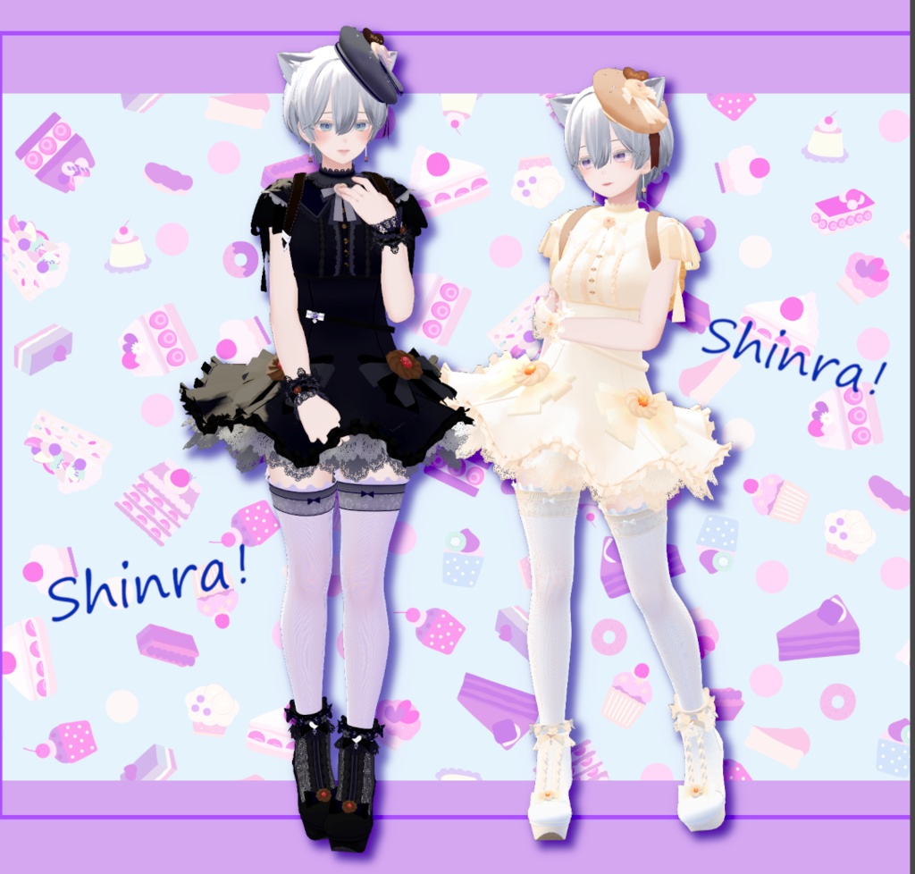 Sweets Lolita衣装【 for Chu!n❤ 】7アバター対応 #OTt23_3D