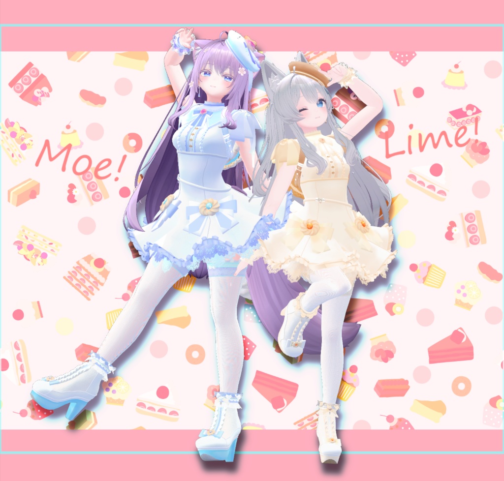 Sweets Lolita衣装【 for Chu!n❤ 】7アバター対応 #OTt23_3D