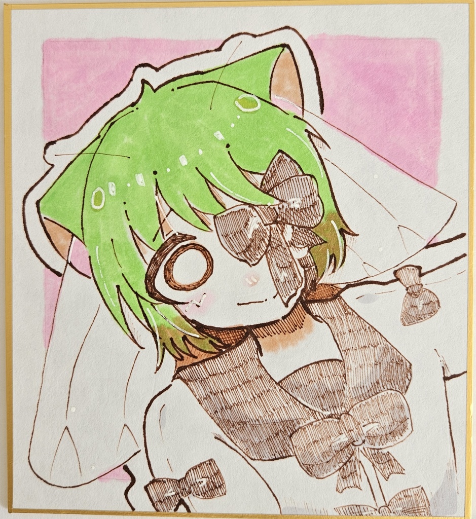 【UTAU100キャラチャレンジ】描き下ろし色紙《みじたん》（No.005／100）