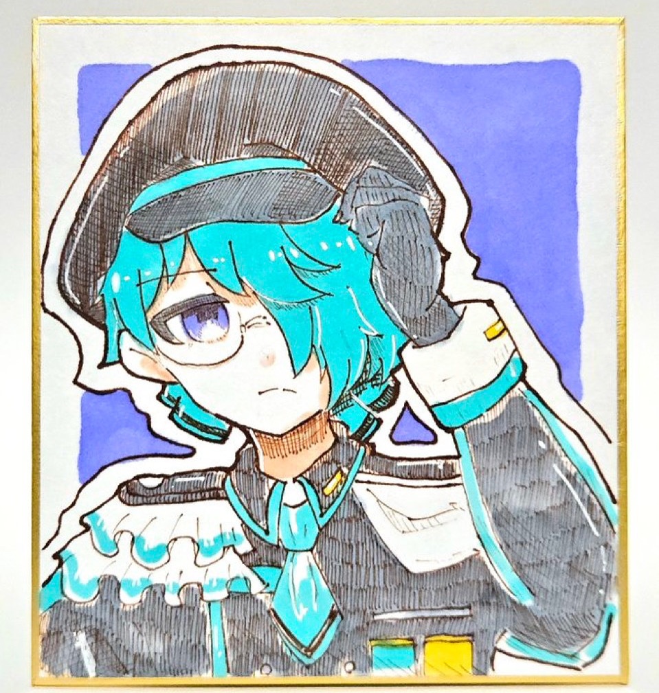 【UTAU100キャラチャレンジ】描き下ろし色紙《フィス》（No.012／100）