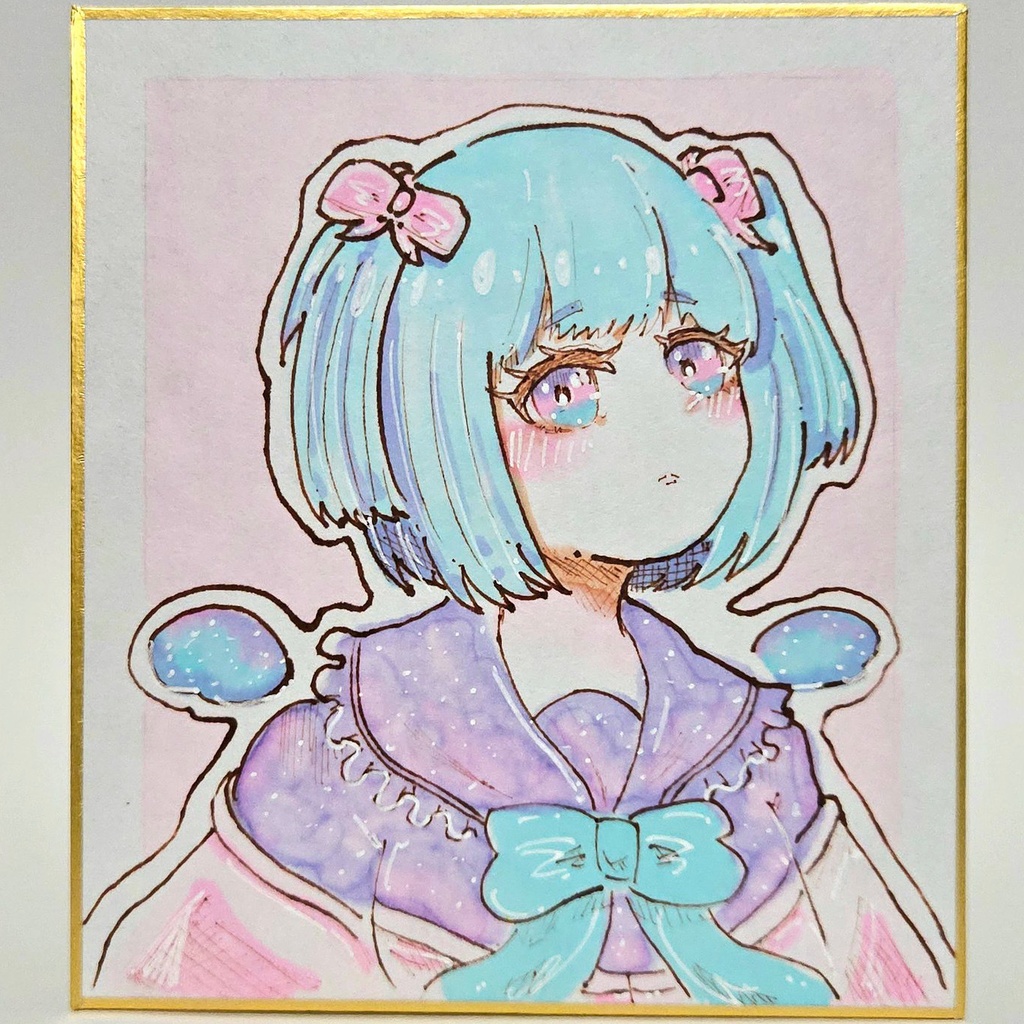 【UTAU100キャラチャレンジ】描き下ろし色紙《天使ふあわ》（No.016／100）