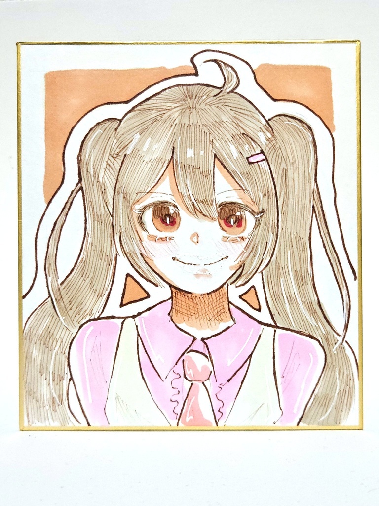 【UTAU100キャラチャレンジ】描き下ろし色紙《泡沫綴》(No.053/100)