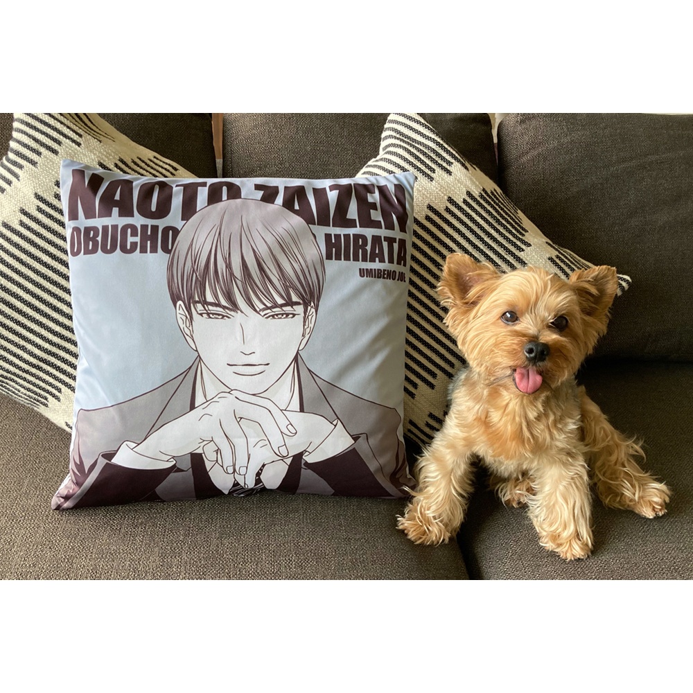 茶屋ヶ坂と財前に見つめられるクッションカバー