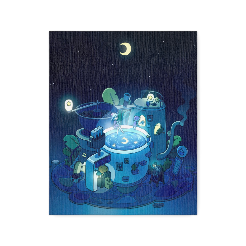 『お月見足湯カフェ』キャンバス