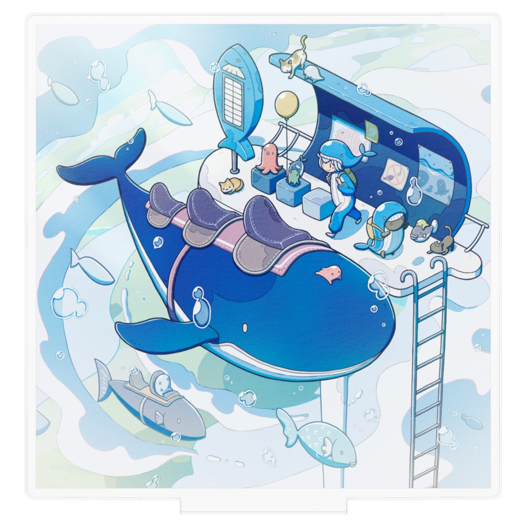 『クジラに乗ってどこ行こう』アクリルフィギュア