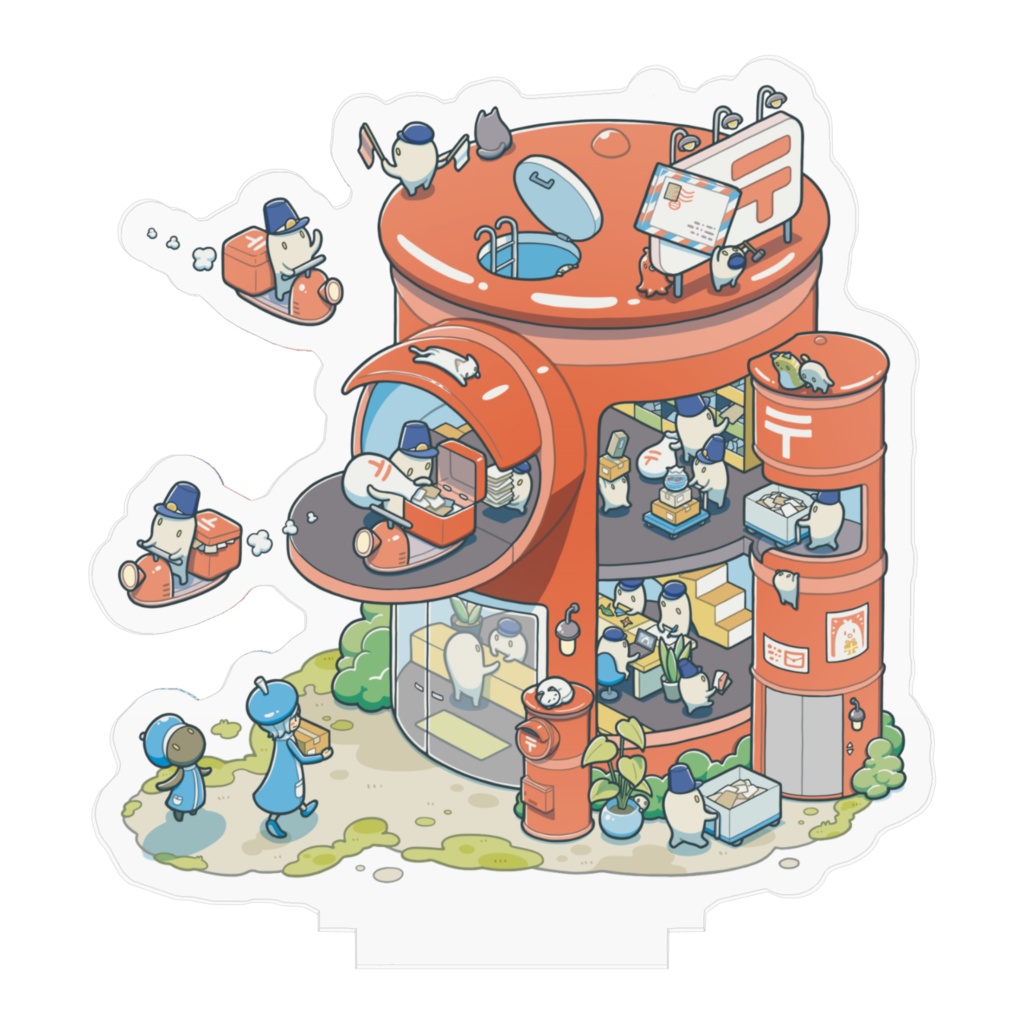 『とある街の郵便屋さん』アクリルフィギュア