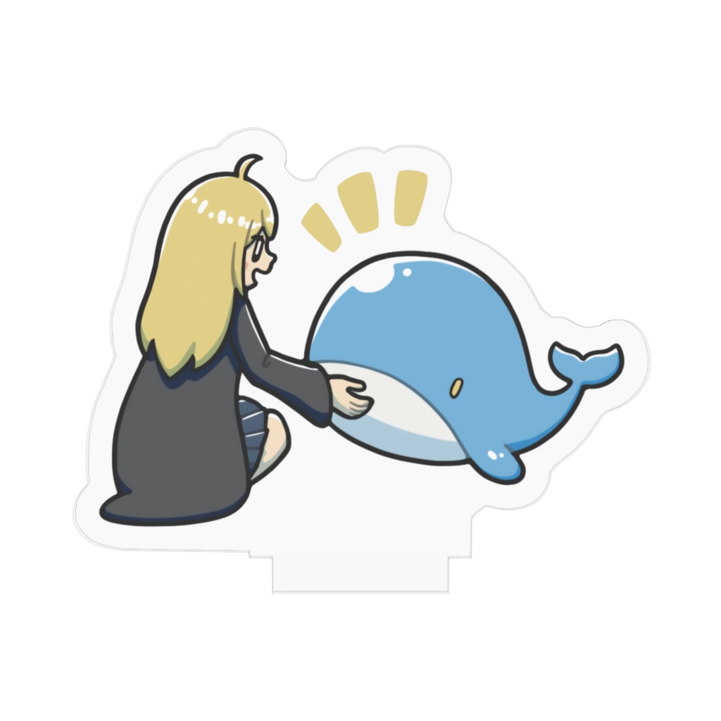 『空くじらと浮島の街』アクリルフィギュア(エレインと子くじら)