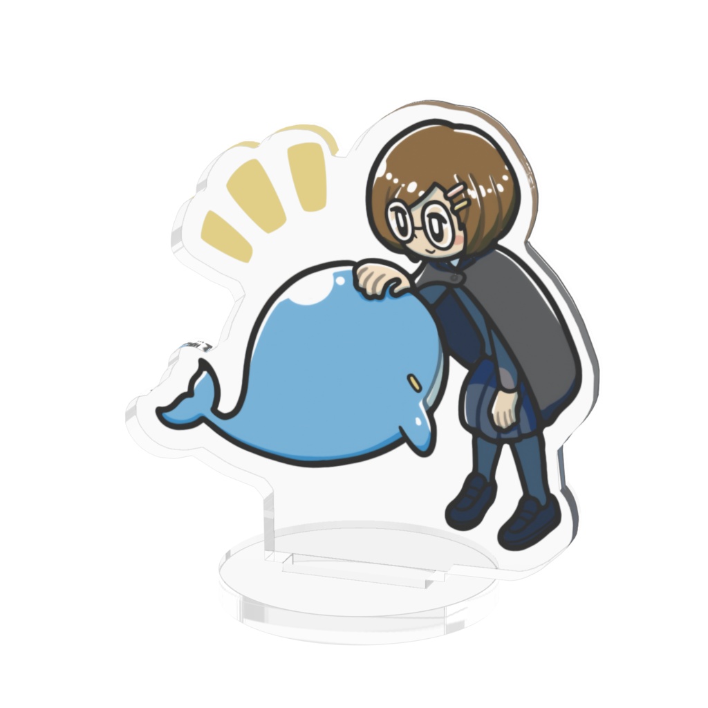 『空くじらと浮島の街』アクリルフィギュア（ソラネと子くじら）