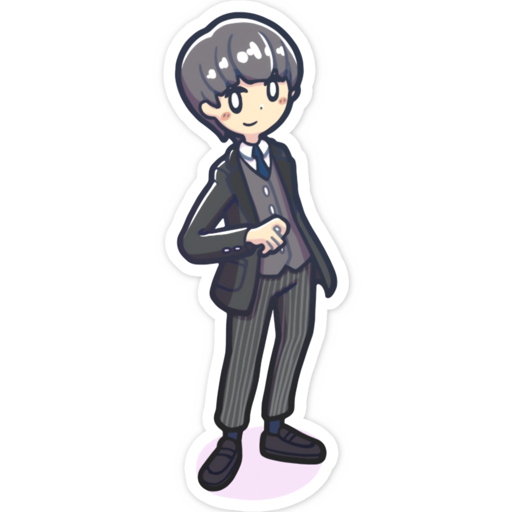 『空くじらと浮島の街』スマホステッカー(キナト)