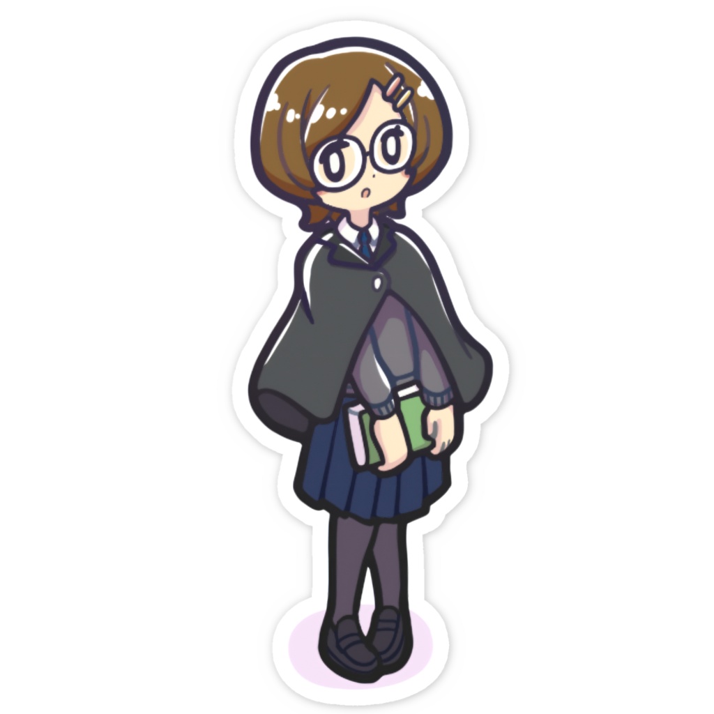 『空くじらと浮島の街』スマホステッカー(ソラネ)