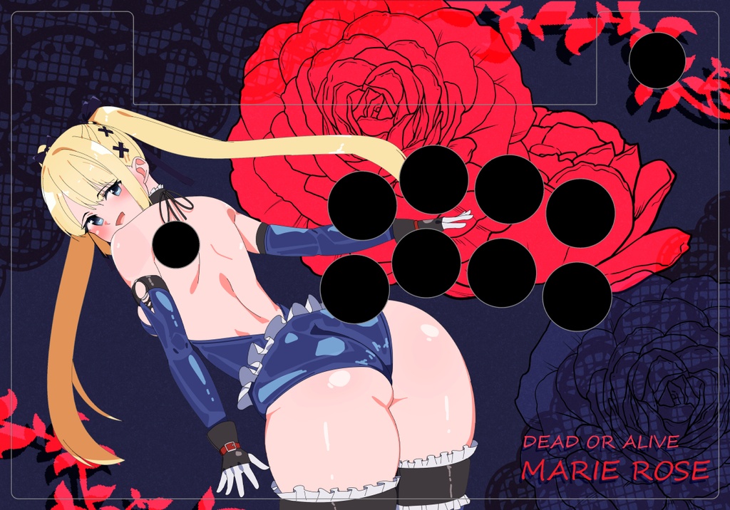 DOA　マリー・ローズ　アケコン天板イラスト原寸サイズ