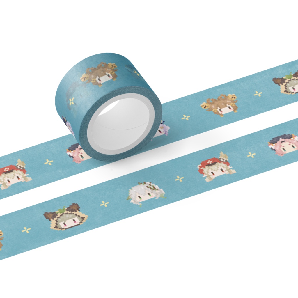 原神ちっちゃい子組/ドット絵マスキングテープ