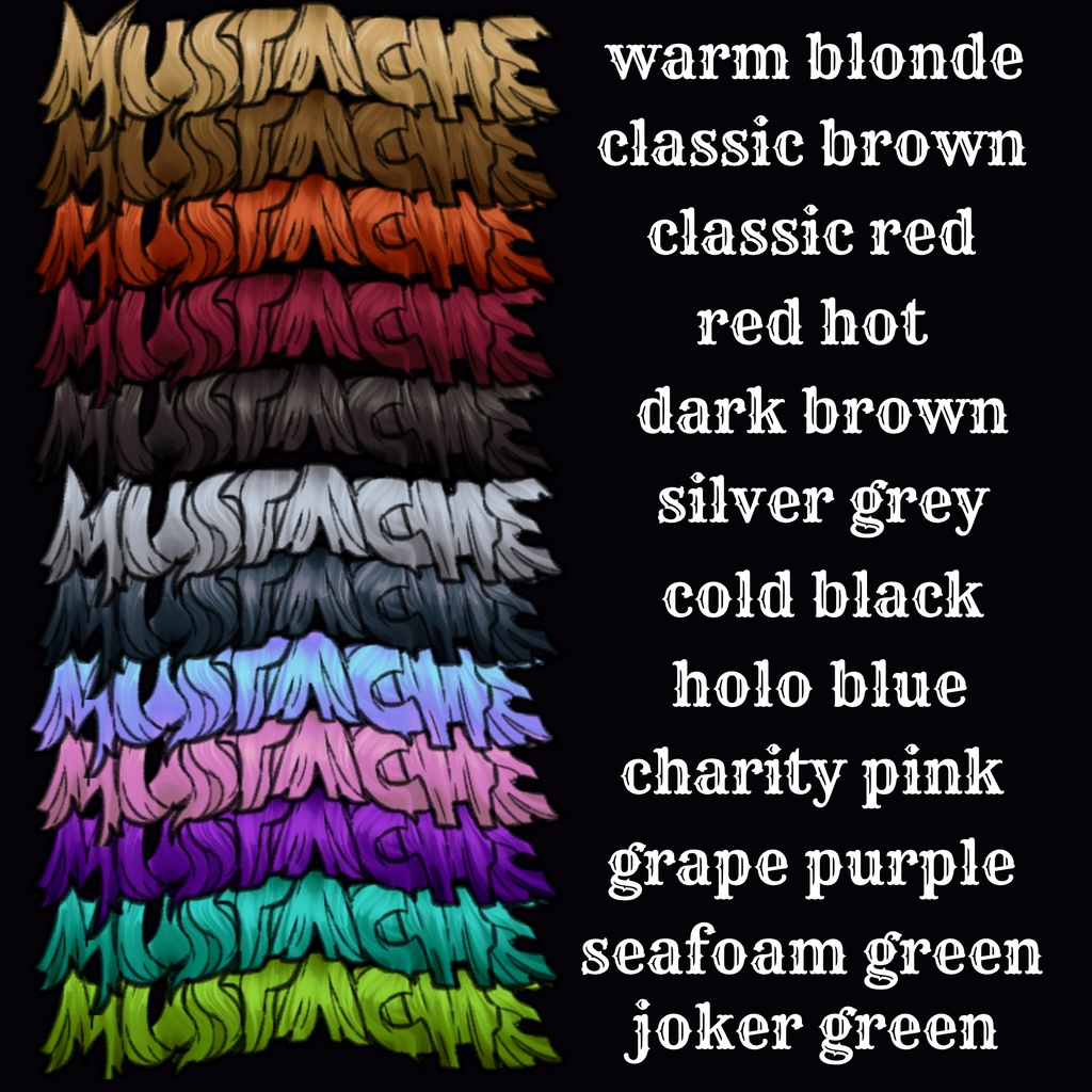 MOVEMBER mustache prop pack - 2d hand drawn stream props