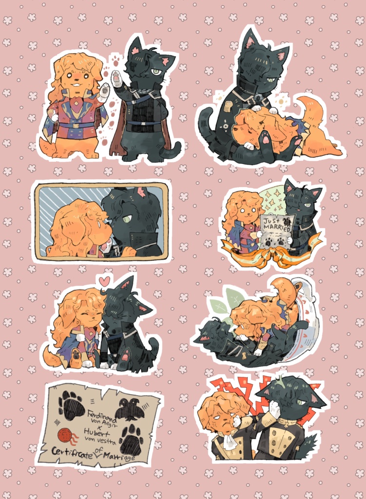 フェルヒュー犬猫シール