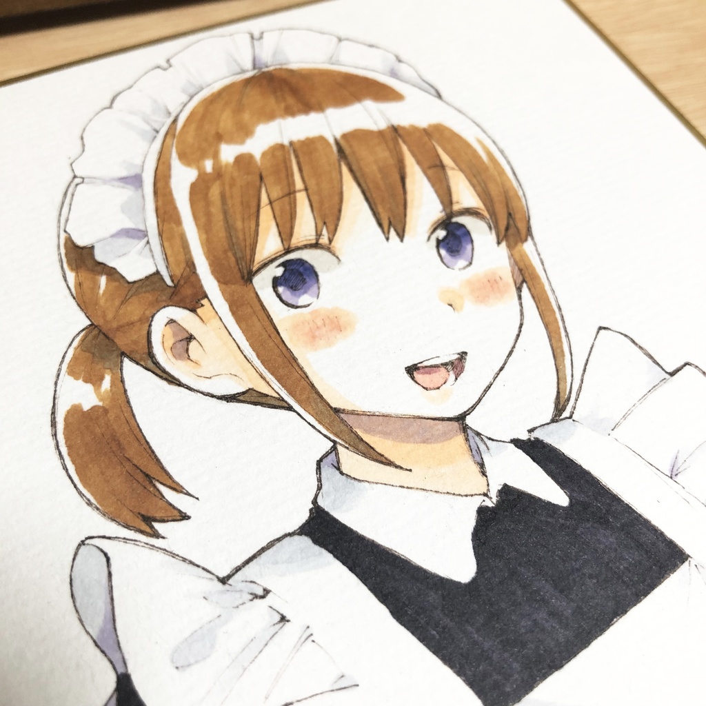 色紙『男だとバレたらクビになってしまうメイドの話』メイドさん