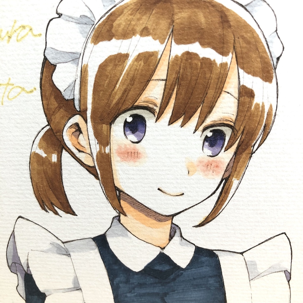 色紙『男だとバレたらクビになってしまうメイドの話』メイドさん