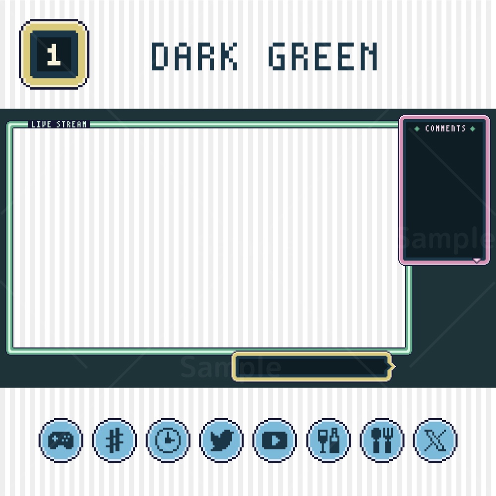 【ゲーム配信画面】ドットなネオンカラー4色