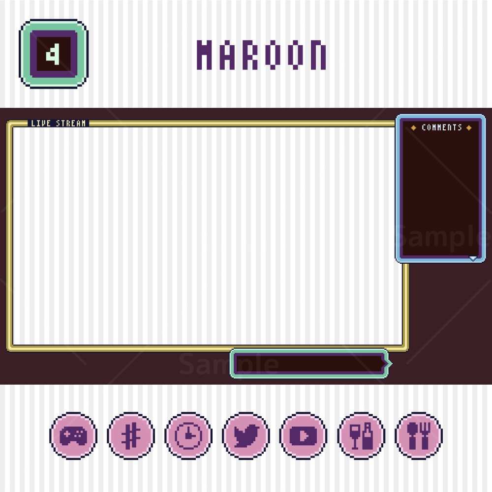 【ゲーム配信画面】ドットなネオンカラー4色