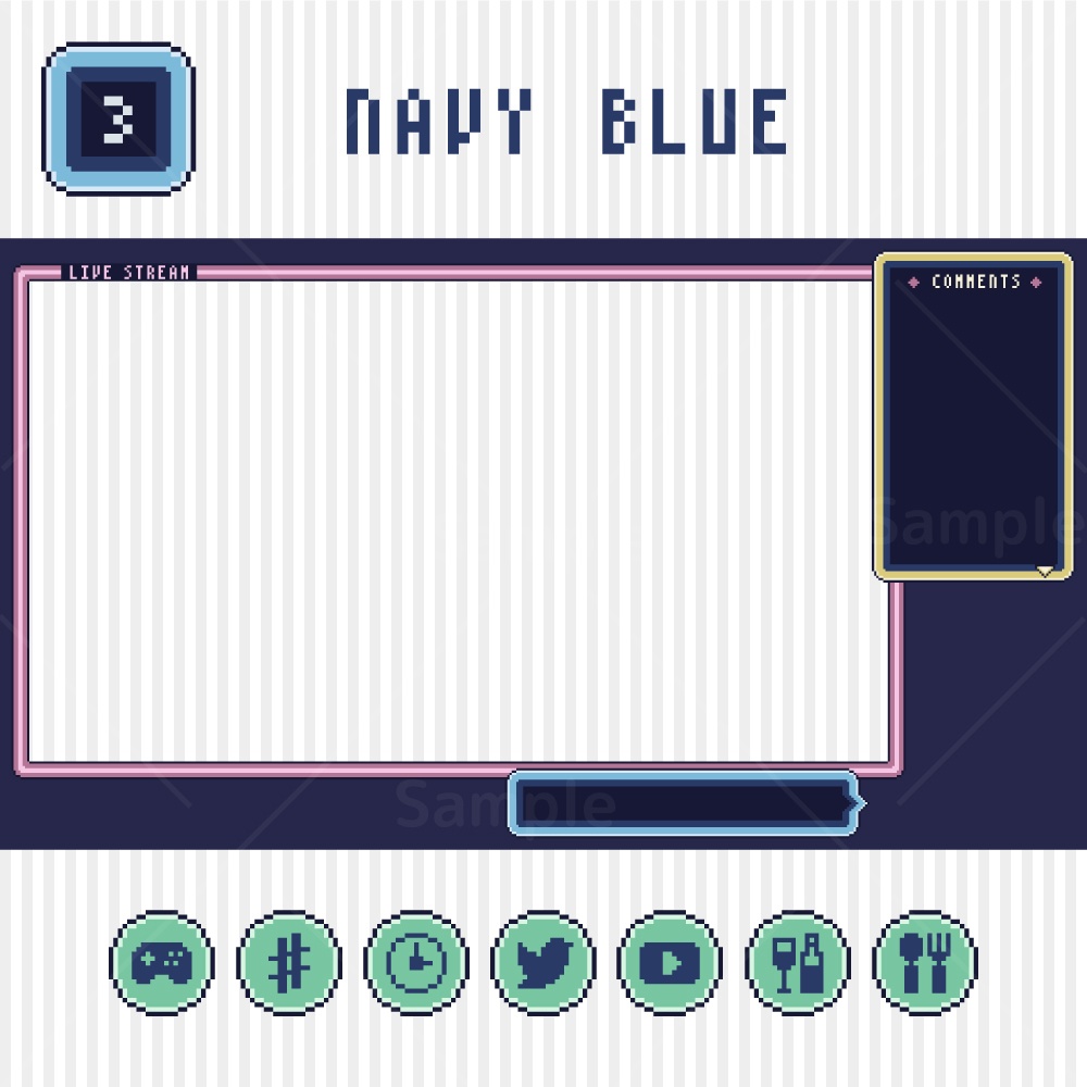 【ゲーム配信画面】ドットなネオンカラー4色