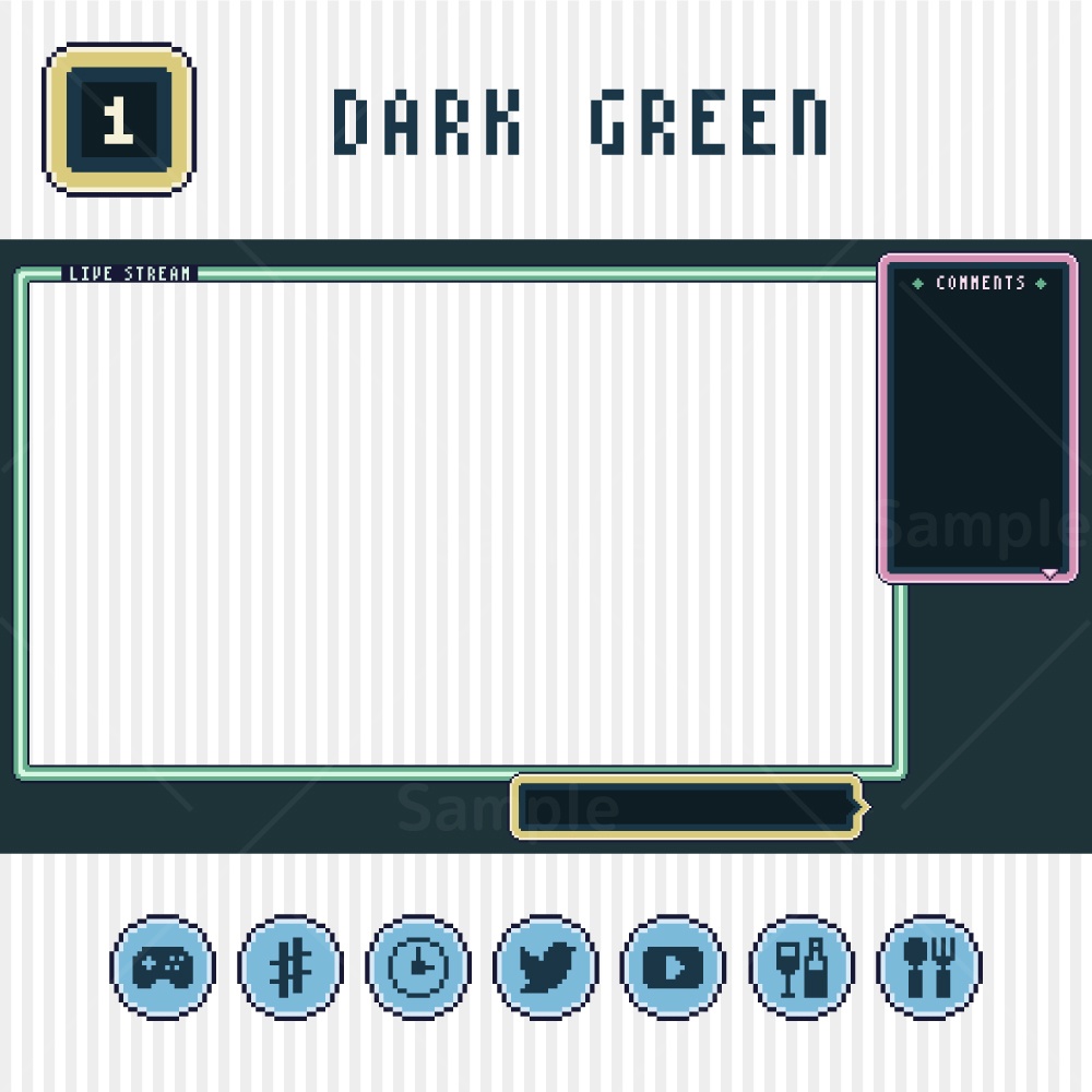 【ゲーム配信画面】ドットなネオンカラー4色