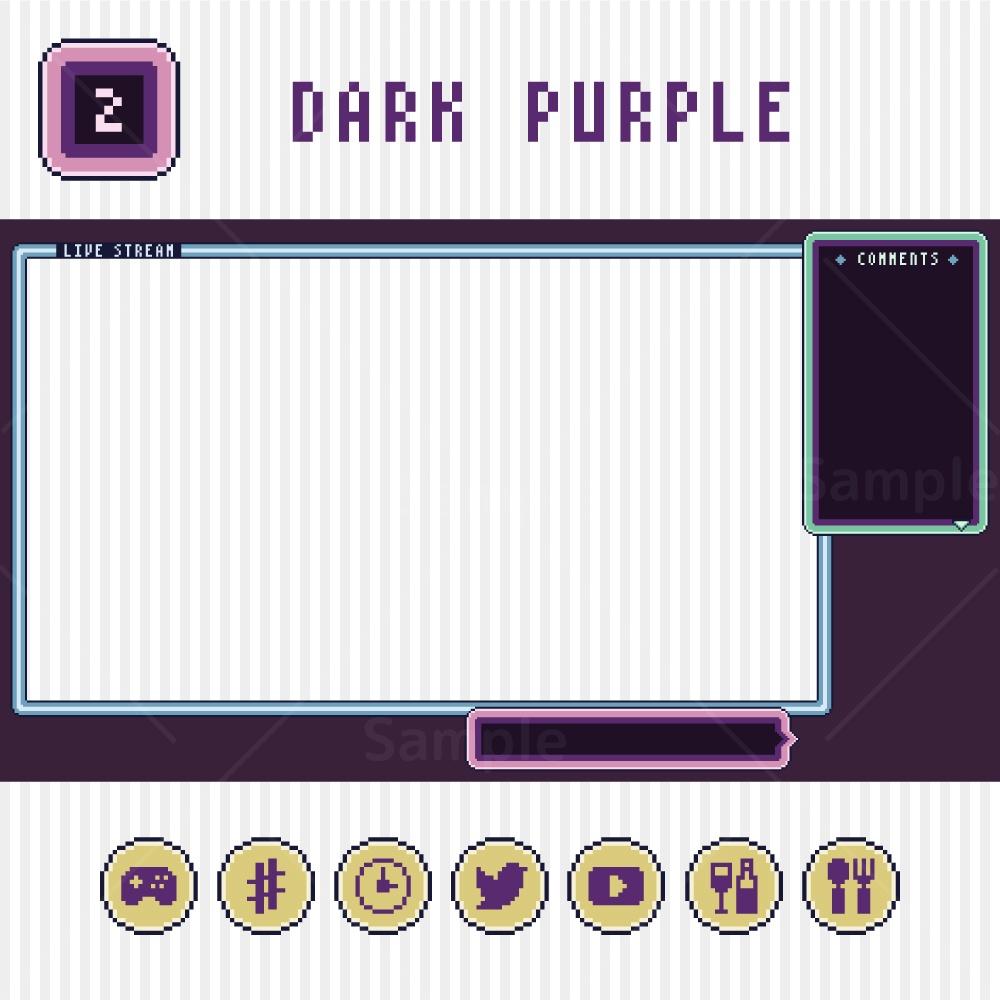 【ゲーム配信画面】ドットなネオンカラー4色