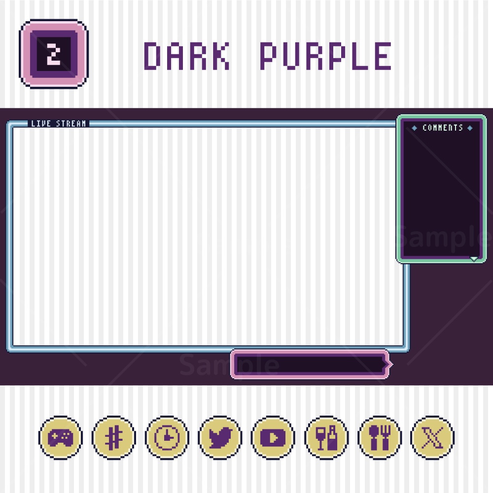 【ゲーム配信画面】ドットなネオンカラー4色