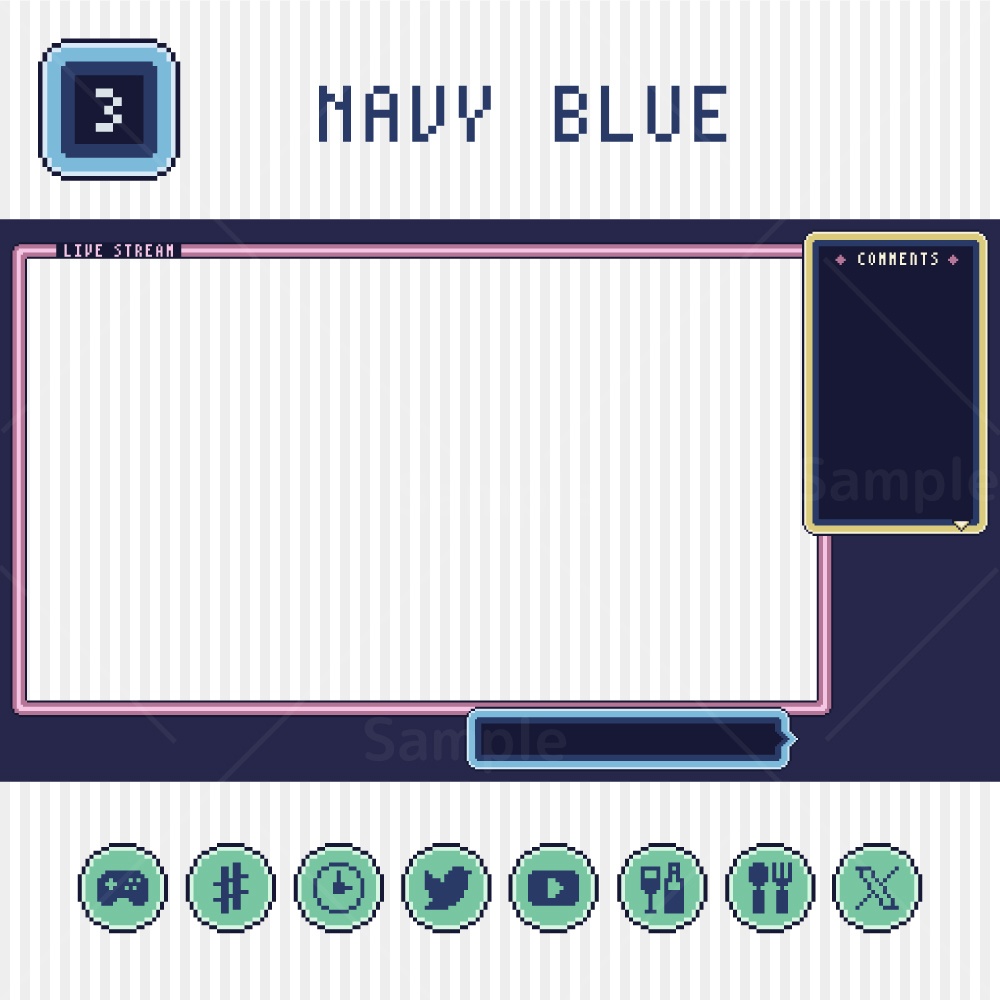 【ゲーム配信画面】ドットなネオンカラー4色