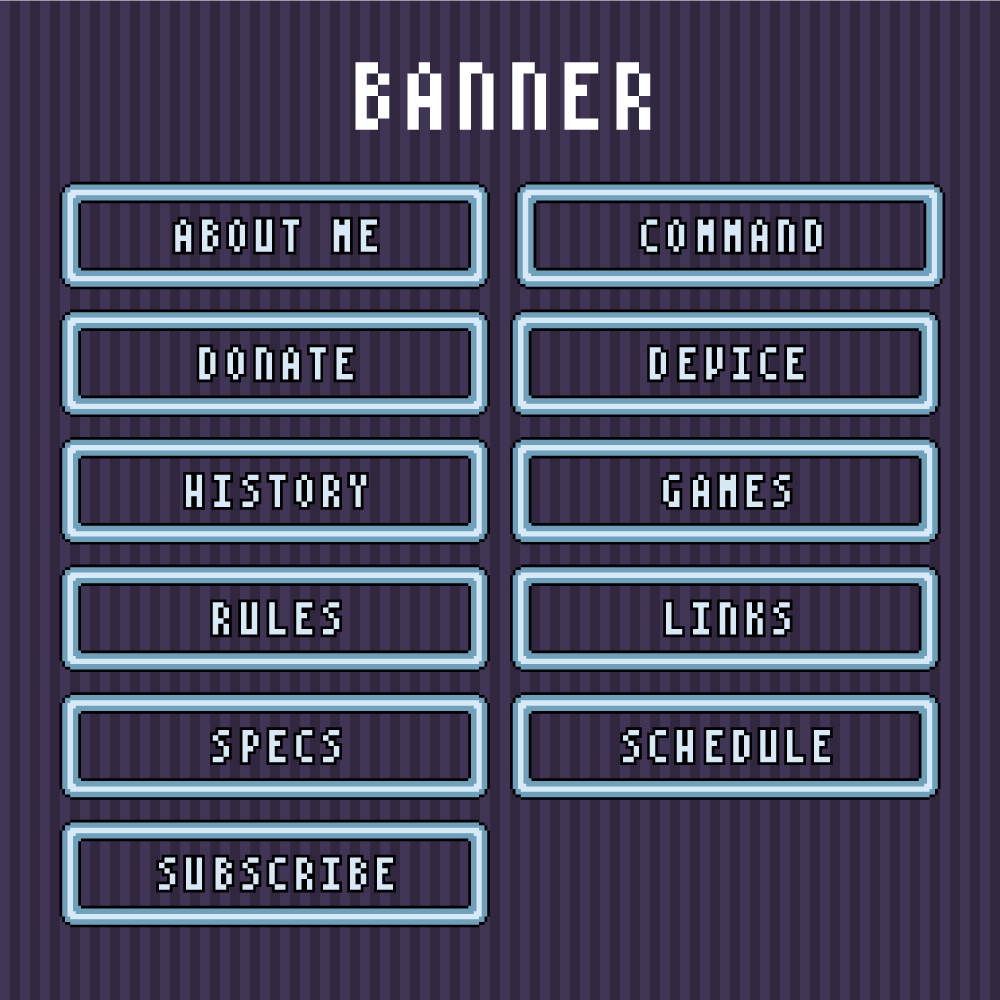 【無料】Twitchパネル【フリー素材】