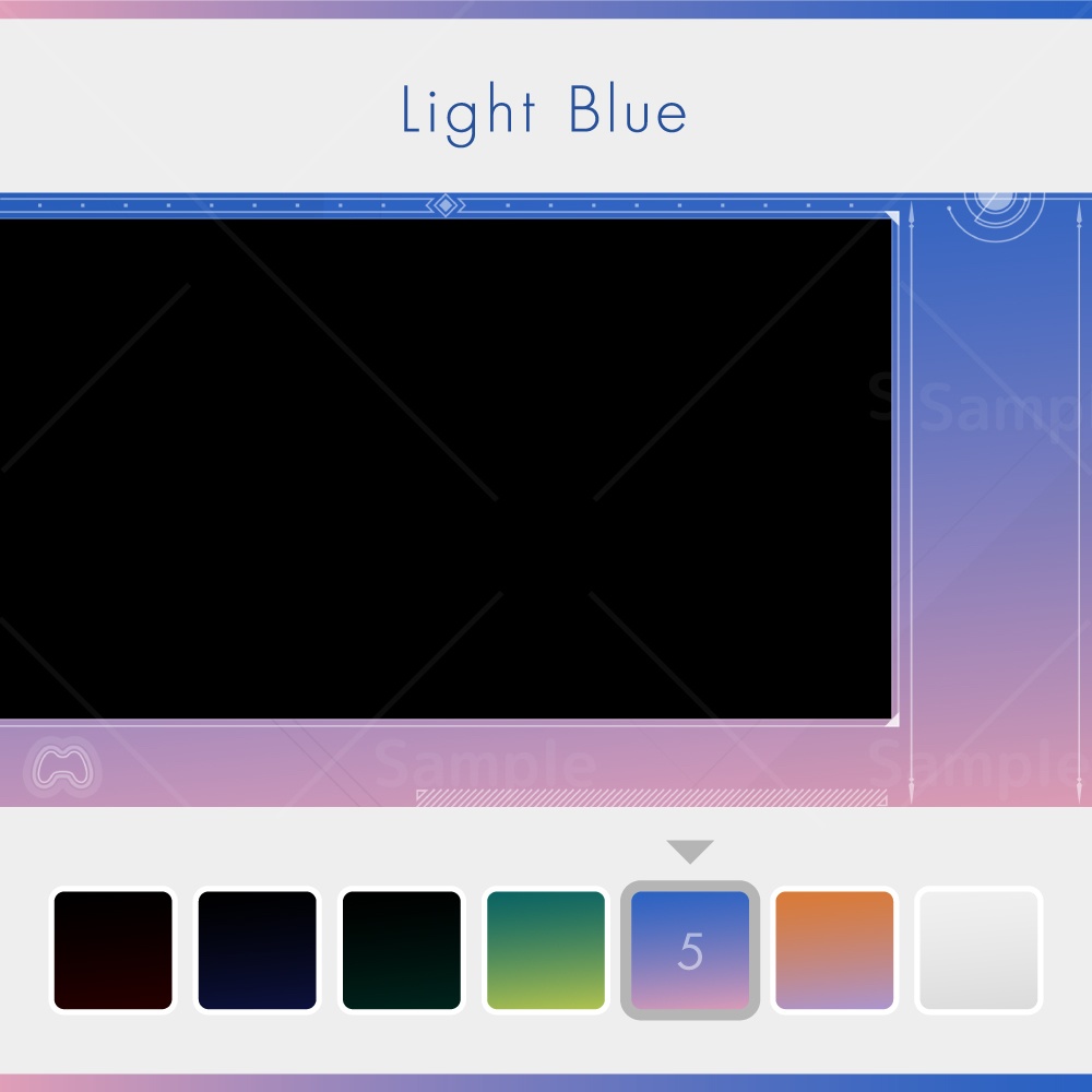 【ゲーム配信画面】かっこいいグラデーション7種