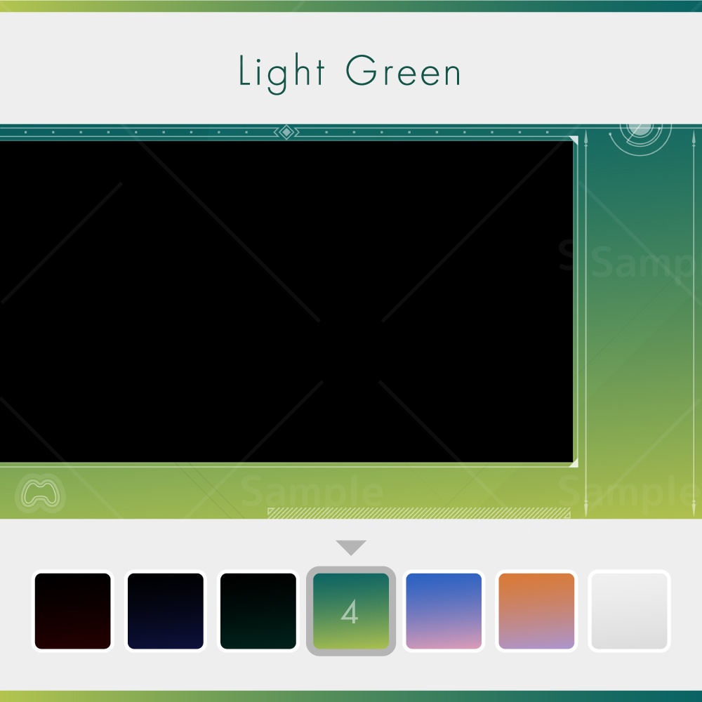 【ゲーム配信画面】かっこいいグラデーション7種