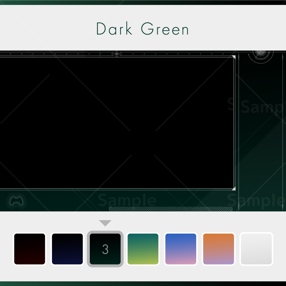 【ゲーム配信画面】かっこいいグラデーション7種