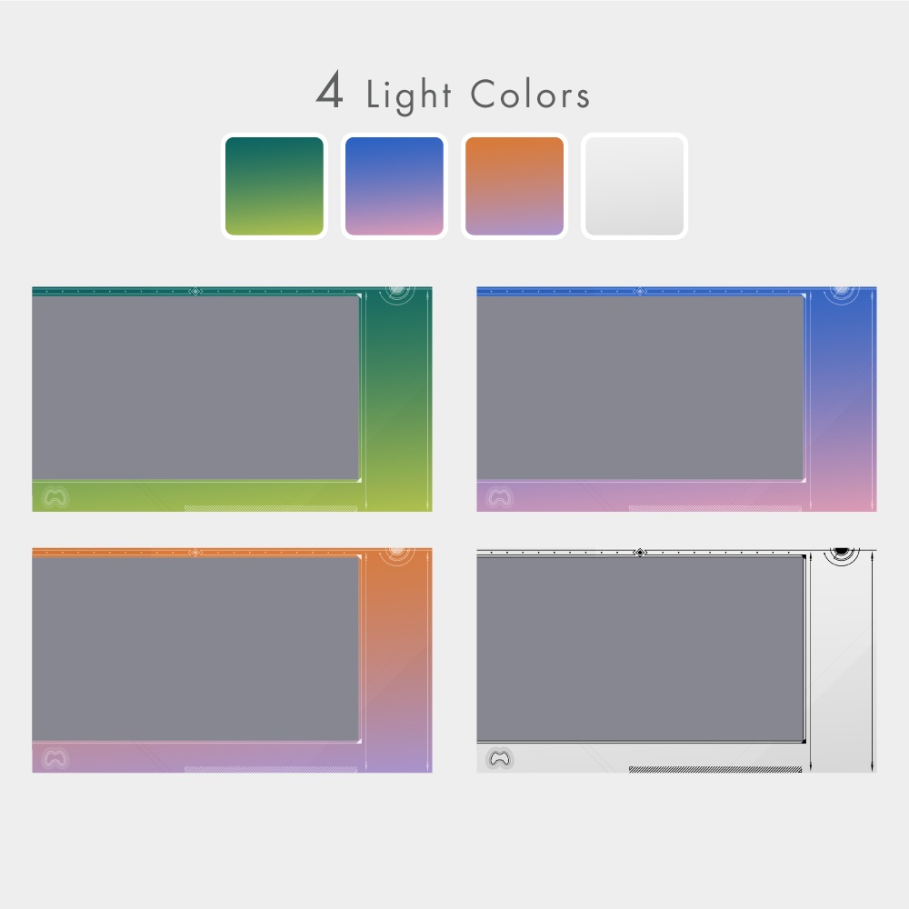 【ゲーム配信画面】かっこいいグラデーション7種