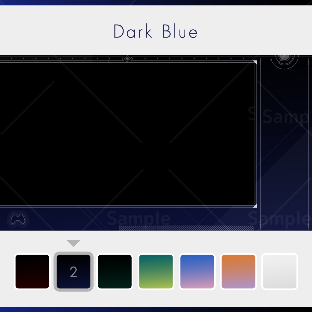 【ゲーム配信画面】かっこいいグラデーション7種