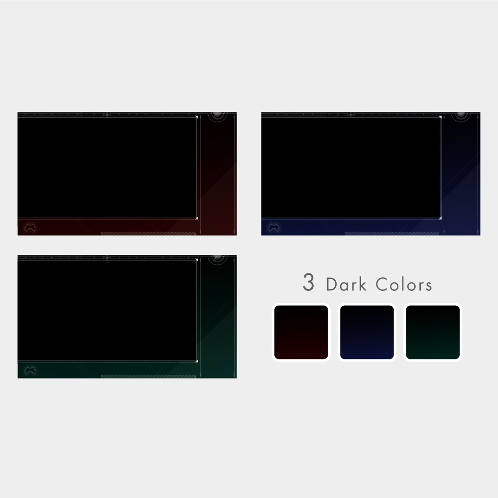 【ゲーム配信画面】かっこいいグラデーション7種