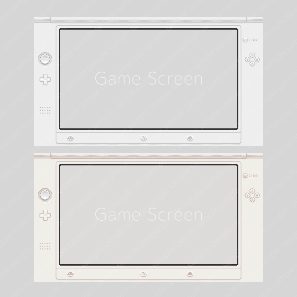 レトロゲーム機風ゲーム配信画面11色とアイコン10個セット