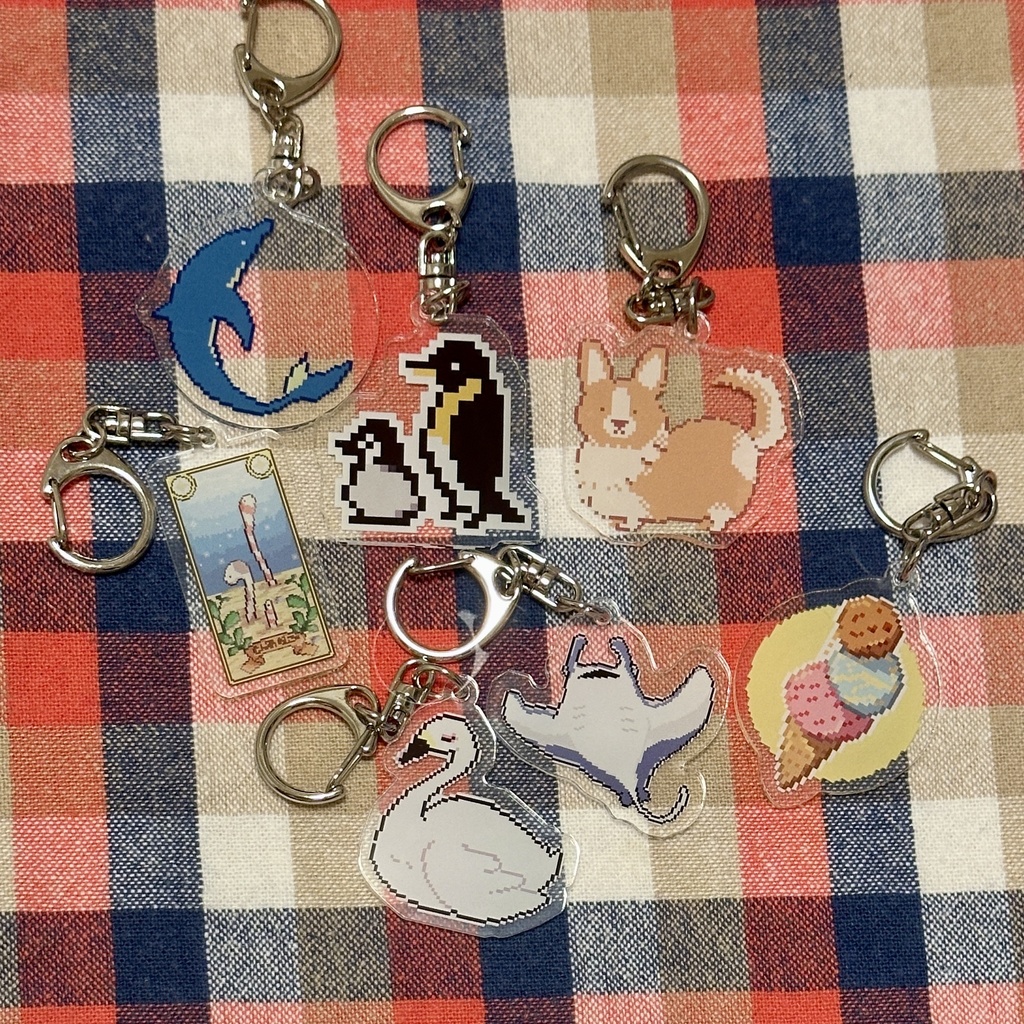 ドット絵アクリルキーホルダー