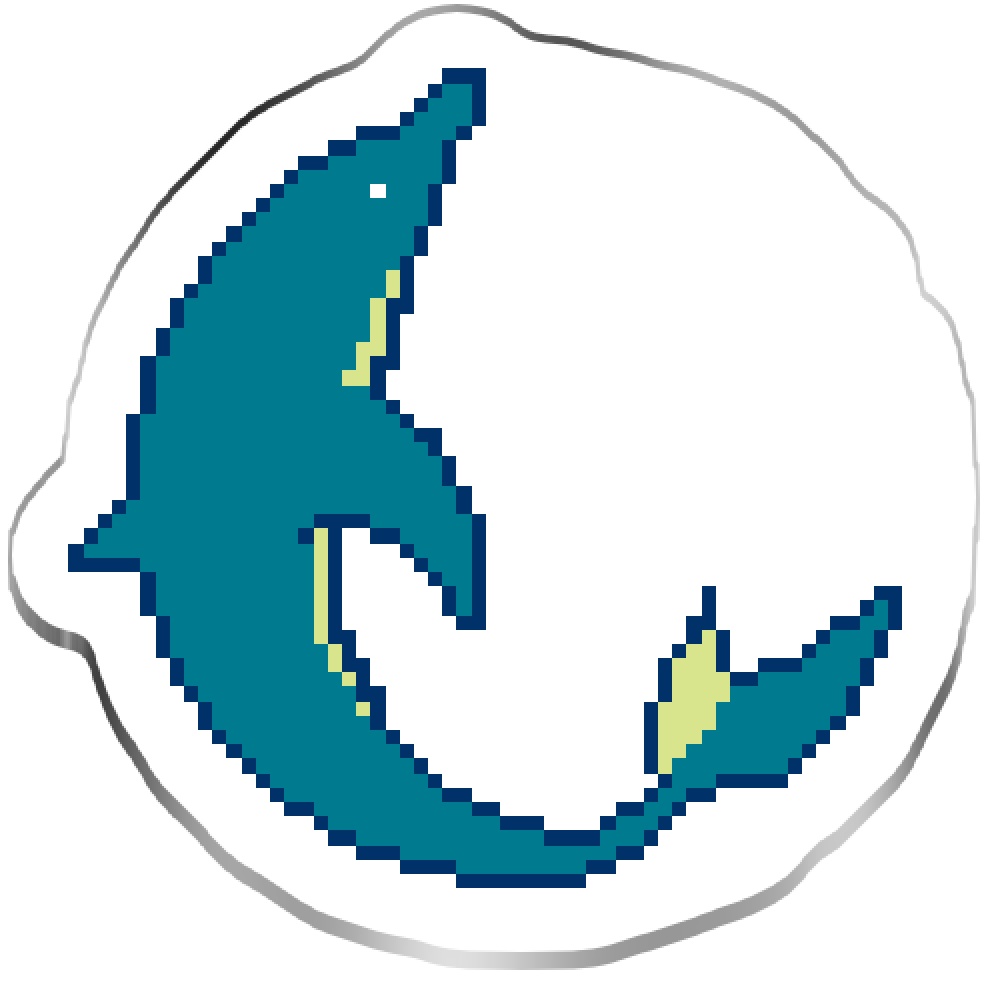 ドット絵アクリルキーホルダー（イルカ）
