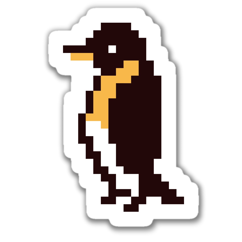 ドット絵ステッカー（親ペンギン）