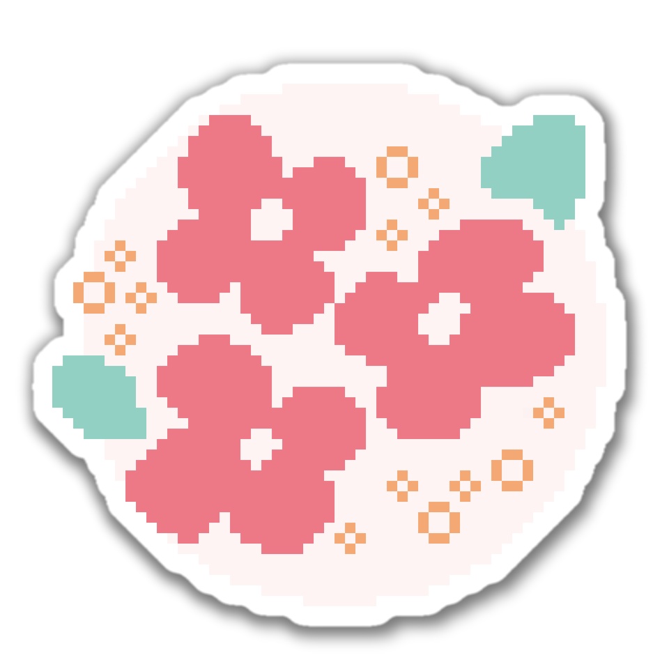 ドット絵ステッカー（おはな）