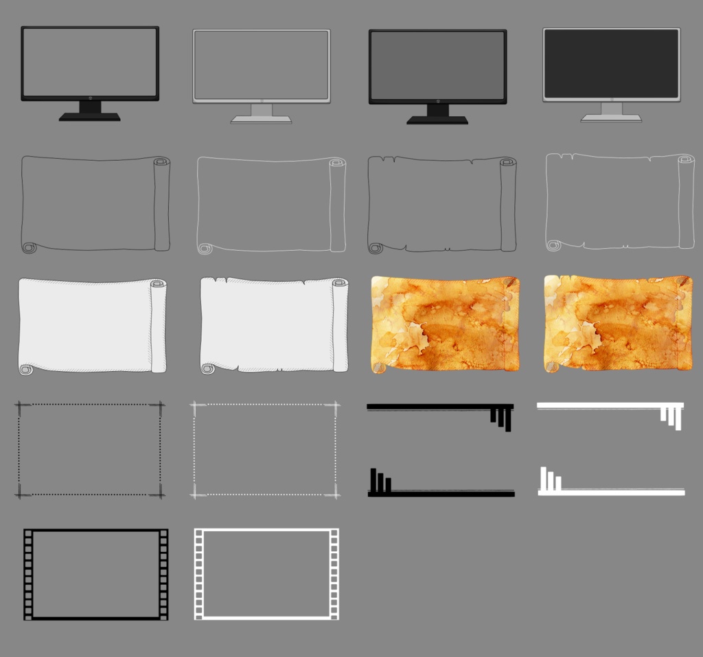 フリー素材「なんかに使えそうな素材-フレーム編2-」