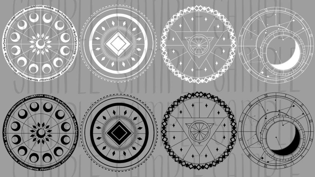 フリー素材「なんかに使えそうな素材-ホロスコープ編-」