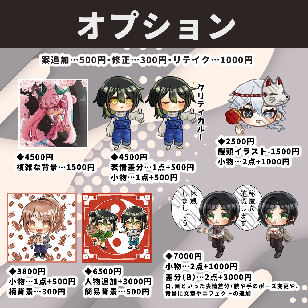 【有償依頼受付中】デフォルメキャラクター製作いたします