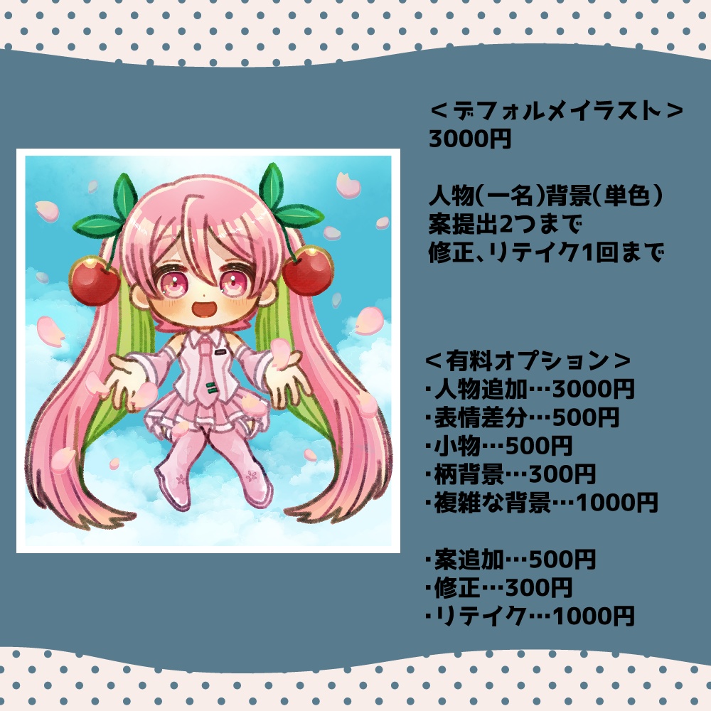 【有償依頼受付中】デフォルメキャラクター製作いたします