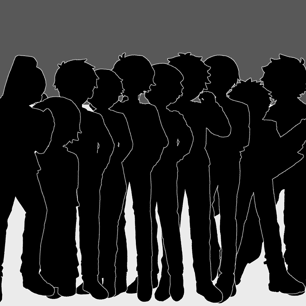 フリー素材「シルエット」立ち絵素材集