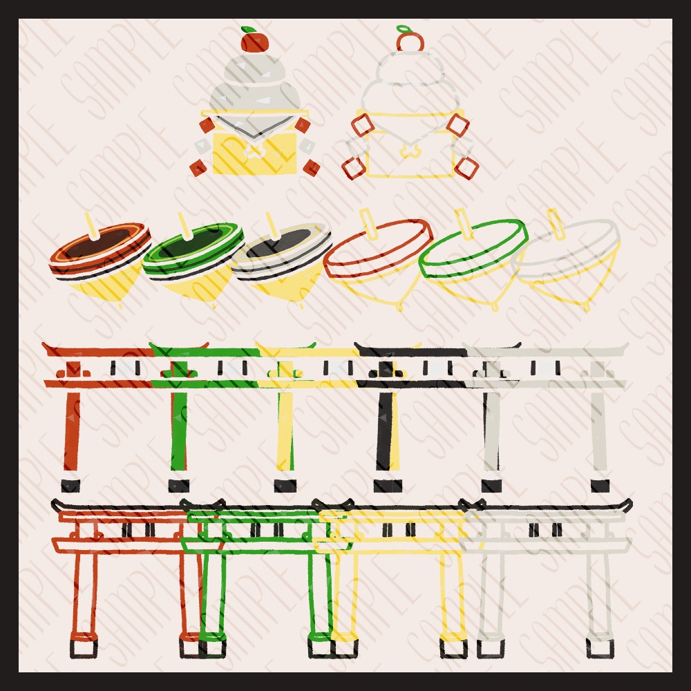 【フリー素材】なんかに使えそうな素材-お正月編-