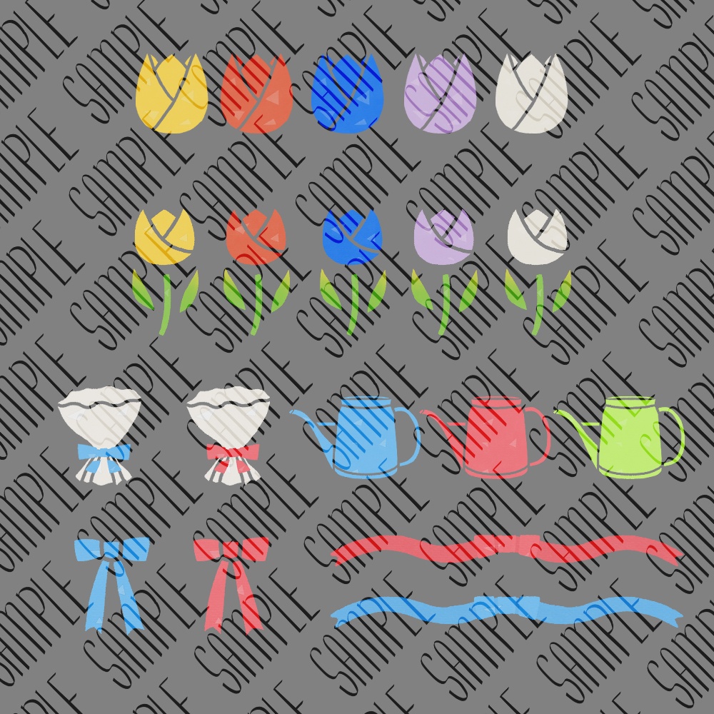 【フリー素材】なんかに使えそうなチューリップの素材