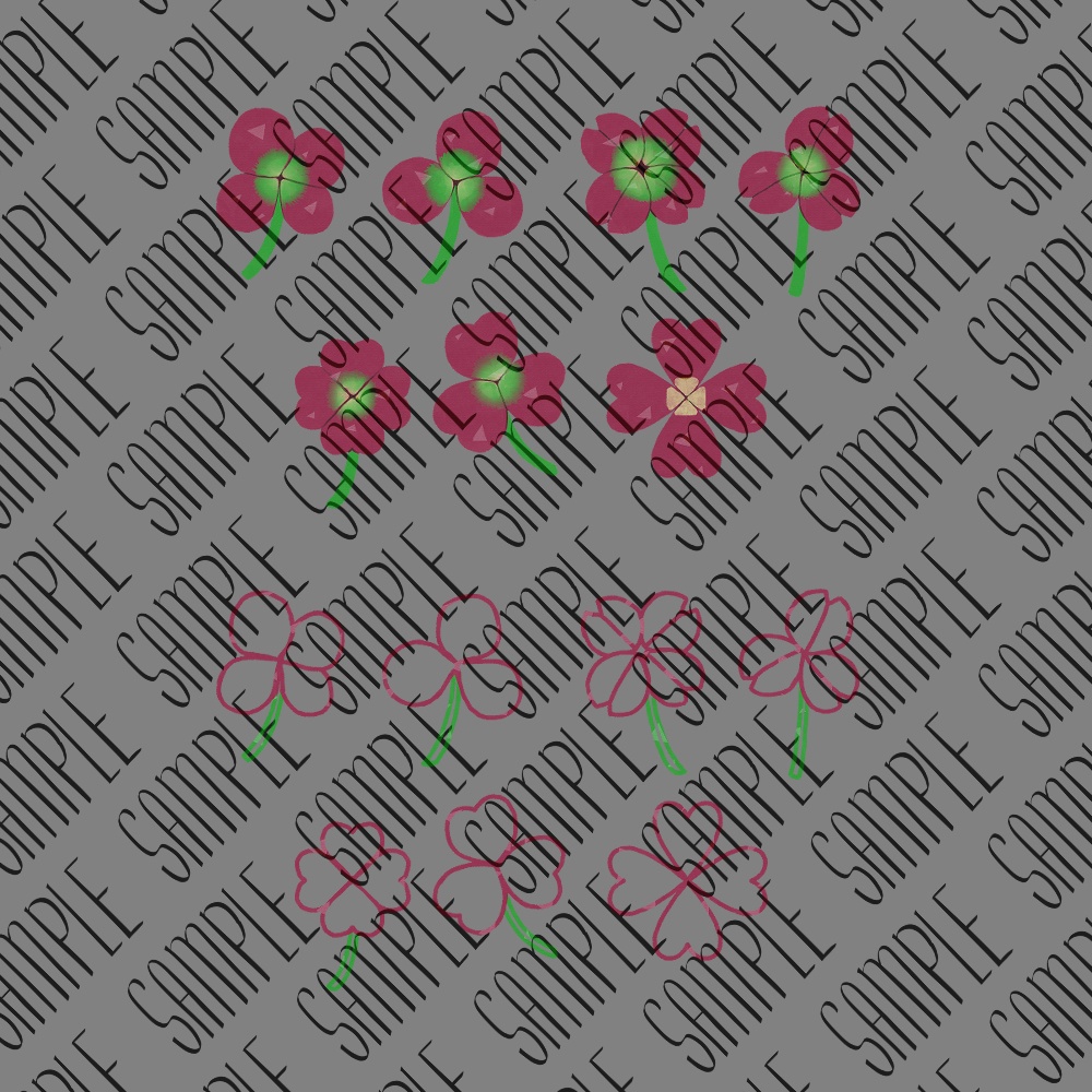 フリー素材「なんかに使えそうな素材-クローバー-」