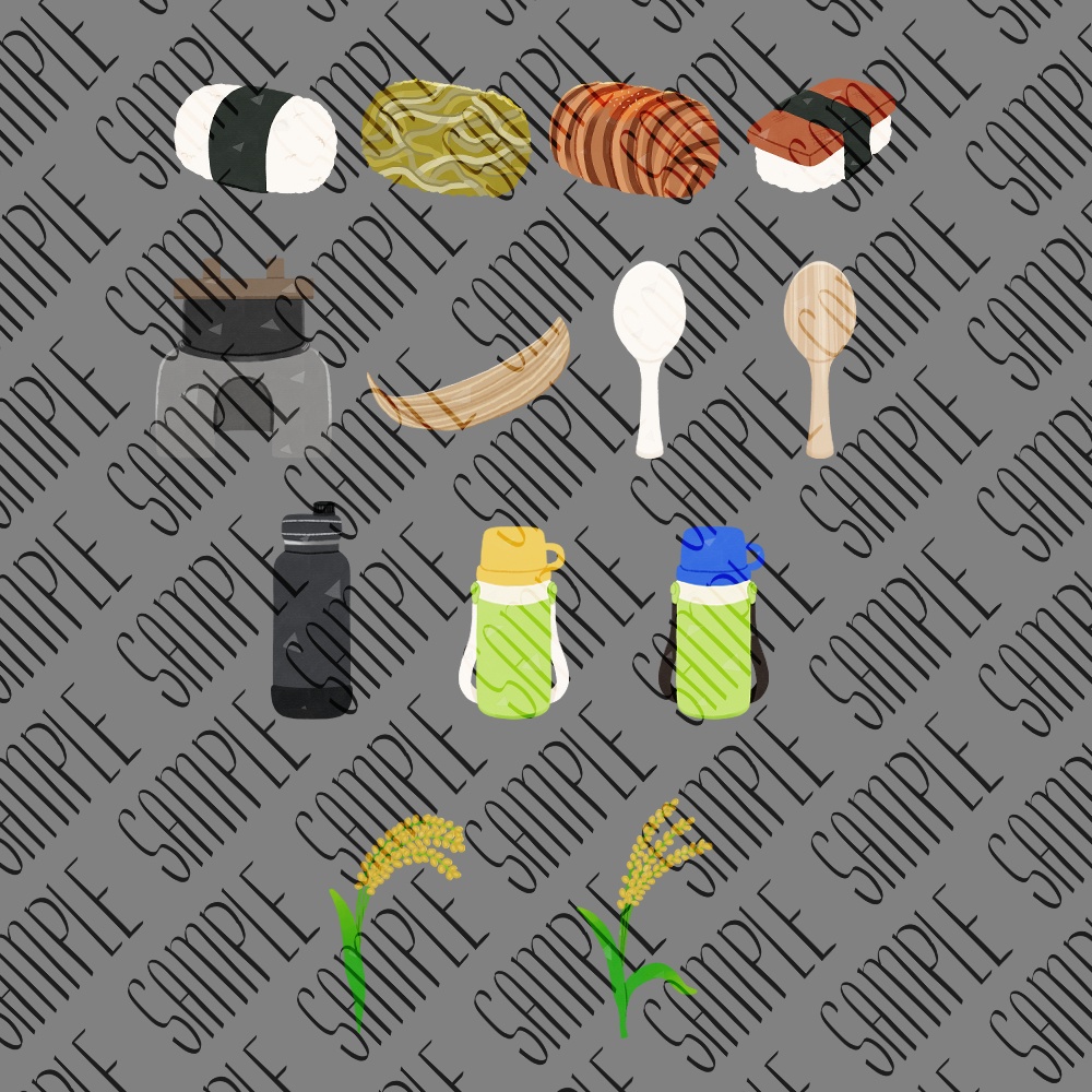 フリー素材「なんかに使えそうなおにぎりの素材」